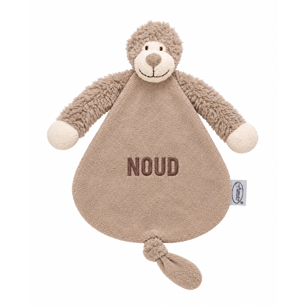 knuffeldoekje-aap-met-naam-taupe