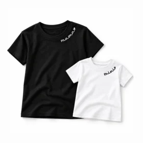 Mama & Mini Matching Shirts met Borduring – Moeder & Kind Set