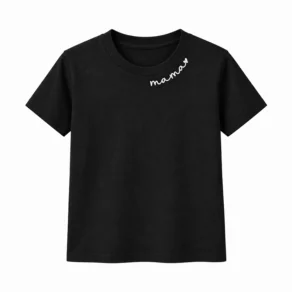 Mama Shirt met Borduring in de Hals – Geborduurd Mama T-shirt